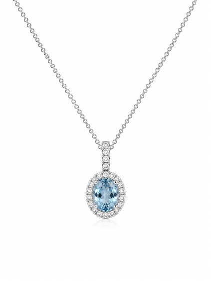 Collar Mirco Visconti Mujer in Oro Acquamarina 3.32 Ct LS7/AC - LS7/AC